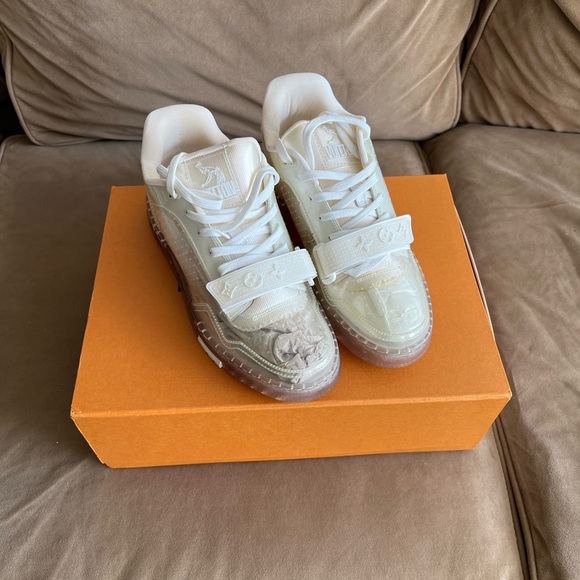 Louis Vuitton Transparent LV Trainer Sneaker men 6.5 dust bag like new wore 1x - Picture 11 of 12